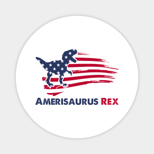 4th Of July Dinosaur Amerisaurus T Rex USA American Flag Magnet